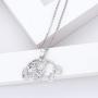 Aniu Elephant Pendant Necklace for Women, 925 Sterling Silver Girls Jewelry with Cubic Zirconia (with Gift Box)