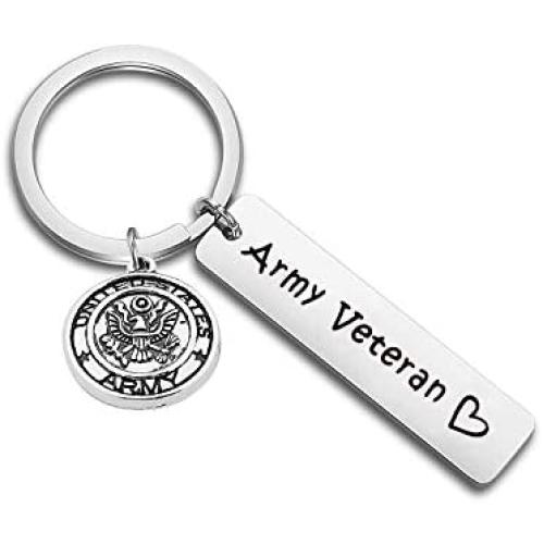 SEIRAA Army Veteran Gifts for Men Women Veterans Day Gift Army Veteran Keychain for Veteran Dad Husband Grandpa