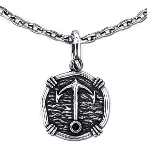Addiction Recovery Support Anchor Pendant Crafted in Sterling Silver with a 22'' Necklace Chain