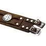 Nsitbbuery Hip Hop Jewelry Cross/Dragon/Skull Pattern Metal Belt Buckle Bracelet Wide Leather Wristband Bracelet