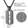 HZMAN Mens Stainless Steel Razor Blade Model Dog Tag Pendant Hip Hop Necklace,22+2'' Chain