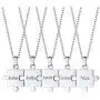 FaithHeart Puzzle Matching Necklace Personalized Custom BFF Pendant Necklaces Set for Women Men Family/Team/Classmates Names Jewelry