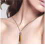 1pc Natural Gemstone Pendant Necklace Healing Crystal Quartz Reiki Chakra Gem Stones 26 Inch Jewelry Women Girls Men Birthday Gifts