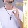 GoldChic Jewelry Customized Cross INRI Crucifix/Miraculous Virgin Mary Charm Pendant with Chain, Christain Jewelry Women Men, 18K Gold/Black Rhodium Plated/Stainless Steel Jesus Necklace