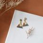 SaunterWay Fashion Triangle Dangle Earrings Multicolor Enamel Geometric Earrings Triangle Statement Earrings Jewelry Gift for women girls