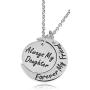 Mom & Daughter Necklace Set for 2 - Always My Mother/Daughter Forever My Friend Unique Mom/Daughter Matching Moon Pendant Necklaces, Jewelry Gifts for Best Mom Ever