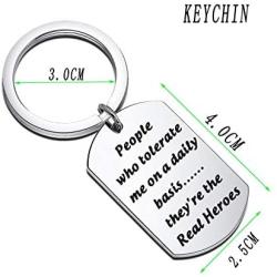 KEYCHIN People Who Tolerate Me On A Daily Basis Keychain Family Established Gift Best Friend Jewellery