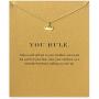Message Card Compass Pendant Necklace Friendship Good Luck Elephant Pendant Chain Necklace with Gift Card