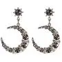 Folomie Fashion Elegant Black Star Moon Glitter Silver Drop Dangle Earrings Jewelry For Womens Girls Friends Christmas Birthday Gifts Wedding Party with nice box packed Folomie Fashion Elegant Black Star Moon Glitter Silver Drop Dangle Earrings Jewelry For Womens Girls Friends Christmas Birthday Gifts Wedding Party with nice box packed