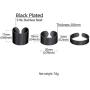 Stainless Steel Open Band Ring for Men Women 18K Gold/Black Plated Brush/Smooth Surface Rings Set Minimalist Jewelry(with Gift Box)