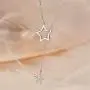 Crystal Star Lariat Y Pendant Necklace for Women Girls 925 Sterling Silver Fashion Dainty CZ Lucky Stars Drop Choker Hypoallergenic Jewelry Christmas Valentine Holiday Gift