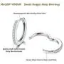 MASOP Sterling Silver Small Hoop Earrings, Hypoallergenic Cartilage Earrings Hoop Cubic Zirconia Cuff Earrings CZ Stud Earrings Piercing Sleeper Earrings for Women Girls Men 8mm 10mm 12mm