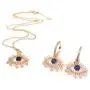 Jewelry Set for Women 18K Plated Evil Eye Earrings & Pendant Necklace ''18 Inches'' Length Jewelry Set for Women 18K Plated Evil Eye Earrings & Pendant Necklace ''18 Inches'' Length