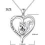 Sterling Silver Cute Animal Rainbow Unicorn Elephant Horse Squirrel in Heart Pendant Necklace for Women Girlfriend Gift