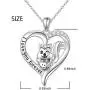 Sterling Silver Cute Animal Rainbow Unicorn Elephant Horse Squirrel in Heart Pendant Necklace for Women Girlfriend Gift