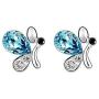 HAPPYLE Elegant Luxury Austrian Rhinestone Crystal Necklace and Earrings Jewelry Set Gifts Womens Wedding Bridal Necklace Dangle Earrings Set