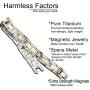 38 Titanium Magnetic Bracelet Fashion Health Bracelets (Sliver & Gold, 8.5(inch))
