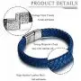 FIBO STEEL Stainless Steel Magnetic Clasp Braided Leather Bracelet for Men Cuff Bracelet 7.5-8.5 inches FIBO STEEL Stainless Steel Magnetic Clasp Braided Leather Bracelet for Men Cuff Bracelet 7.5-8.5 inches