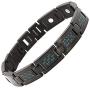 N+NITROLUBE Titanium Mens Magnetic Bracelets Link Fashion Blue Carbon Fiber for Men Therapy Bracelet Magnetic Jewelry Gift (Black,8.27 in)