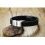 XUANPAI Adjustable Silicone English Religous Scripture Quote Bible Cross Engraved Bracelet Inspiring Gift for Men Women