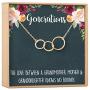 Dear Ava Generations Gift Necklace for Grandmother, Mom & Granddaughter, 3 Asymmetrical Circles (Rose-Gold-Plated-Brass, NA)