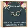 Dear Ava Generations Gift Necklace for Grandmother, Mom & Granddaughter, 3 Asymmetrical Circles (Rose-Gold-Plated-Brass, NA)
