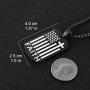 HZMAN American Flag Patriotic Cross Dog Tag Religious Faith Jewelry Pendant Necklace