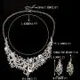EVER FAITH Rhinestone Crystal Octopus Necklace Earrings Set