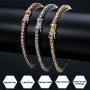 BLICHAIN Tennis Chain Necklace Bracelet 18K Gold Silver Bling Bling Luxury Iced Out Chain 3mm with Cubic Zirconia Stones Hip Hop Jewelry for Men and Women 7inches to 24inches