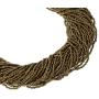 Fashion Multilayer Seed Bead Chain Choker Collar Necklace Earrings Set Cluster Strand Handmade Bib Statement Necklace