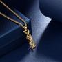 Beautlace DNA Double Helix Chemistry Science Molecule Biology Necklace and Earrings Jewelry Set Silver/18K Gold/Black Gun Plated Jewelry for Women and Girls