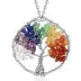 XIANNVXI 7 Chakra Tree of Life Wire Wrapped Pendant Necklace Healing Crystal Stone Necklaces Natural Reiki Quartz Gemstone Jewelry for Women Men XIANNVXI 7 Chakra Tree of Life Wire Wrapped Pendant Necklace Healing Crystal Stone Necklaces Natural Reiki Quartz Gemstone Jewelry for Women Men