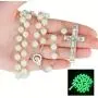 Glow in The Dark Rosary Necklace- Luminous Catholic Round Beads Religious Jesus Crucifix for Hanging Pray Rosaries Necklace Jewelry Noctilucent Cross Necklace Gift for Boys Girls Men Women Glow in The Dark Rosary Necklace- Luminous Catholic Round Beads Religious Jesus Crucifix for Hanging Pray Rosaries Necklace Jewelry Noctilucent Cross Necklace Gift for Boys Girls Men Women