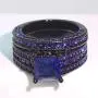 Ringcrown Couple Rings Black Gold Filled Princess Cut Blue Cz Womens Wedding Ring Sets Man Tungsten Wedding Band(Please Buy Two Rings for one Pair) Ringcrown Couple Rings Black Gold Filled Princess Cut Blue Cz Womens Wedding Ring Sets Man Tungsten Wedding Band(Please Buy Two Rings for one Pair)