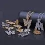 AIJIAO Iced Out Big Letter Pendant Necklace for Men Women Customized Name Personalized Hip Hop Full of Diamonds Gold/Silver AIJIAO Iced Out Big Letter Pendant Necklace for Men Women Customized Name Personalized Hip Hop Full of Diamonds Gold/Silver