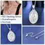 FaithHeart Sterling Silver Saint Christopher/Virgin Mary/Raphael/Jesus/Saint Benedict Pendant Necklace Religious Christian Jewelry for Women/Men, Customize Available
