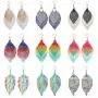 Udalyn 9 Pairs Metal Hollow Leaf Earrings Sets Teardrop Leaf Shape Hook Drop Dangle Earring Lightweight Jewelry for Women