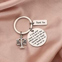 BAUNA Lawyer Gifts A Truly Great Lawyer is Hard to Find Scales of Justice Charms Keychain Retirement Gift Appreciation Gifts for Lawyer Attorney