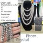 Jxlepe Mens Miami Cuban Link Chain White 15mm Stainless Steel Curb Necklace with cz Diamond Chain Choker