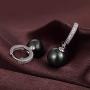 ZowBinBin Earrings 925 Sterling Silver Pearl Earrings for Women Fashion Hoop/Omega/Drop/Hook Pearl Earrings 8mm 10mm 13mm