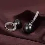ZowBinBin Earrings 925 Sterling Silver Pearl Earrings for Women Fashion Hoop/Omega/Drop/Hook Pearl Earrings 8mm 10mm 13mm