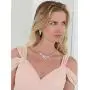 Mariell Cultured Freshwater Pearls & CZ Rose Gold Plated Wedding Necklace and Earrings Set for Brides Mariell Cultured Freshwater Pearls & CZ Rose Gold Plated Wedding Necklace and Earrings Set for Brides