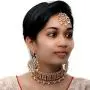 Aheli Elegant Indian Wedding Wear Faux Kundan Studded Choker Necklace with Maang Tikka Set Ethnic Fashion Jewelry for Women Aheli Elegant Indian Wedding Wear Faux Kundan Studded Choker Necklace with Maang Tikka Set Ethnic Fashion Jewelry for Women