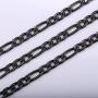 U7 Men Women Fashion Link Bracelet,Wrist Jewelry Stainless Steel/18K Gold Plated Figaro/Cuban/Snake/Rope Chain Bracelet, Width 3-12MM,Stainless/Black/Gold/Rose Gold Color Options