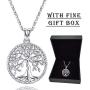 Odinstone Tree of Life Necklace, Sterling Silver Pendant for Women Girls, Best Jewelry Gifts for Mom/Wife/Grandma/Girlfriend(with Fine Gift Box)
