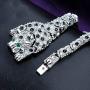 Mall of Style Leopard Animal Print Jewelry Set for Women (Panther) - Earrings, Necklace, Bracelet, Bangle for Evening Wear/Party/Wedding - 18K Gold/Silver