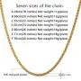 U7 Rope/Wheat Chain Necklace, 18k Real Gold Plated Strong Link with Lobster Claw Clasp, Color Silver/Black/Gold, Width 1.5/3/6/9MM,Length 18-30 Inch Replacement Chains for Pendant,Gift Packed
