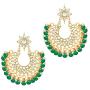 Aheli Exquisite Wedding Party Wear Faux Kundan Pearl Beaded Necklace and Earrings Set Indian Ethnic Jewellery for Women