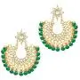 Aheli Exquisite Wedding Party Wear Faux Kundan Pearl Beaded Necklace and Earrings Set Indian Ethnic Jewellery for Women