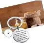 FUSTMW Mustard Seed Keychain Mustard Seed Faith Gifts Religious Faith Jewelry Mustard Seed Charm Inspiration Gifts